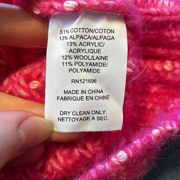 Demylee Liza Twist Cardigan Sweater Hot Pink S - Picture 7 of 7